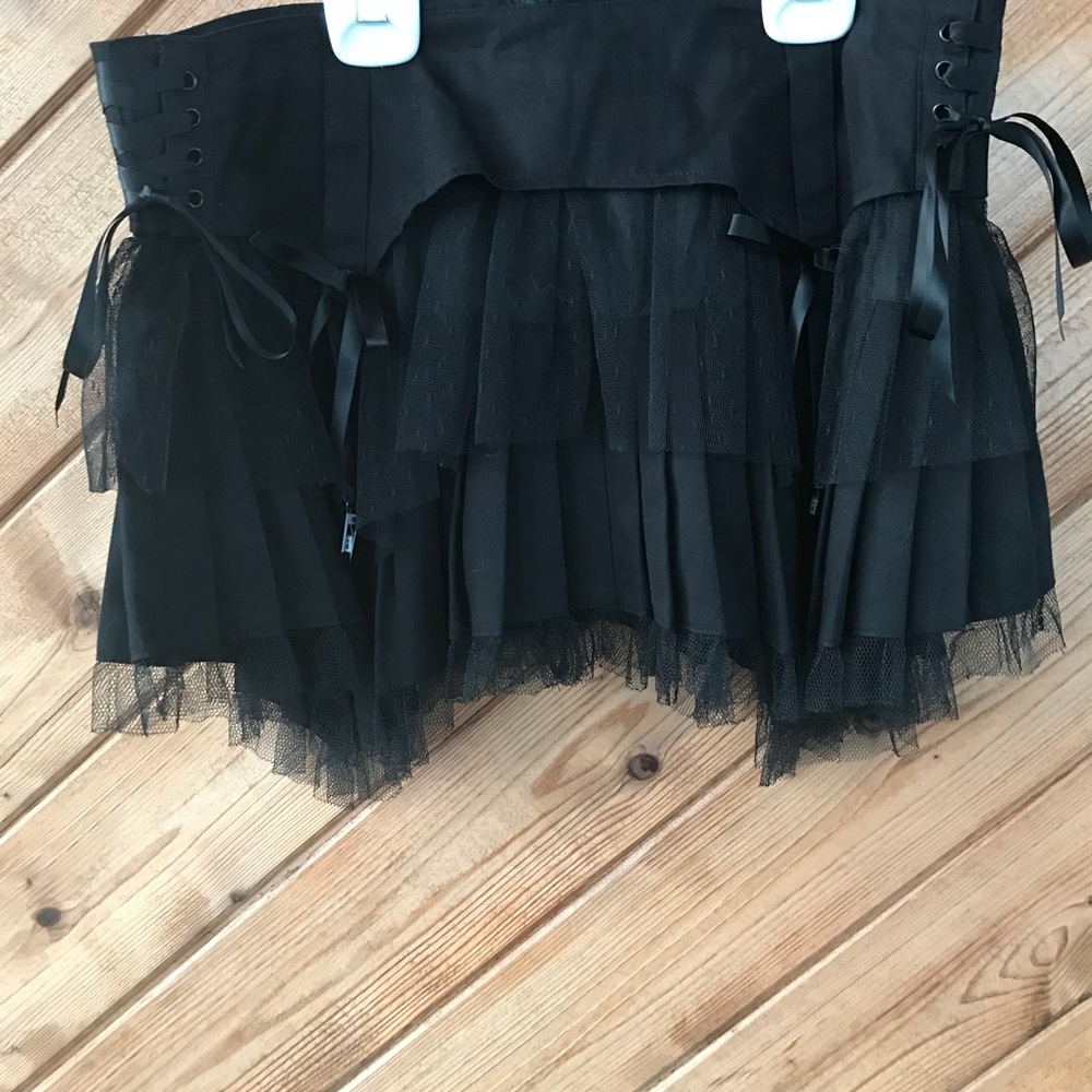 Hell Bunny lace and corset tie skirt